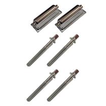 Kit 2 Canoas Tom Caixa Cromo 18.3 + 4 Parafusos 45 x 6mm M6 Kit 2 Canoas Tom Caixa Cromo 18.3 + 4 Parafusos 45 x 6mm M6