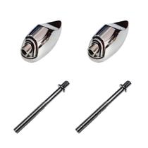 Kit 2 Canoas Tom Caixa Cromo 19.09 + 2 Parafusos 55mm x 6mm