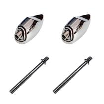 Kit 2 Canoas Tom Caixa Cromo 19.09 + 2 Parafusos 55Mm X 6Mm - Spanking