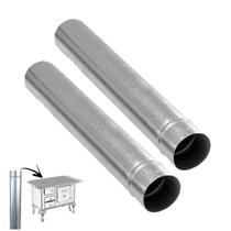 Kit 2 Canos Para Chaminé Fogão a Lenha Galvanizado 50cm 115mm - Hedlund