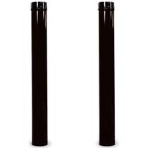 Kit 2 Canos para Chaminé Venax Esmaltado Preto 1m 110 mm 7585 Kit 2 Canos para Chaminé Venax Esmaltado Preto 1m 110 mm 7585