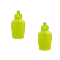 Kit 2 Cantis 500Ml Amarelo Neon Plástico Premium Kit 2 Cantis 500Ml Amarelo Neon Plástico Premium