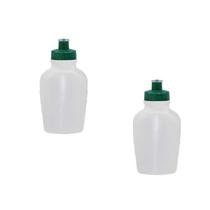Kit 2 Cantis 500Ml Tampa Fibra Madeira Verde