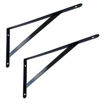 Kit 2 Cantoneira Suporte de Prateleira Reforçada com Mão Francesa 30cm Cor:PretoTamanho:30cm Kit 2 Cantoneira Suporte de Prateleira Reforçada com Mão Francesa 30cm Cor:PretoTamanho:30cm