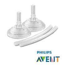 Kit 2 Canudo + 2 Válvula Silicone Flexível Copo Philips Avent