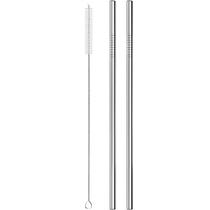 Kit 2 canudos reto em inox reutilizável + escova de limpeza Kit 2 canudos reto em inox reutilizável + escova de limpeza