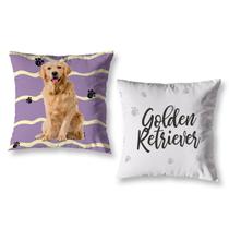 Kit 2 Capa Almofada 40cm x 40cm Cachorro Pet Decorativas Dog Estampadas Sala Sofá Quarto