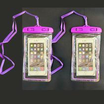 Kit 2 Capa Bolsa Para Celular Roxa