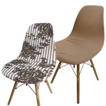 Kit 2 Capa Cadeira Charles Eames Eiffel Pé Palito Malha