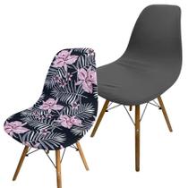 Kit 2 Capa Cadeira Charles Eames Eiffel Pé Palito Malha