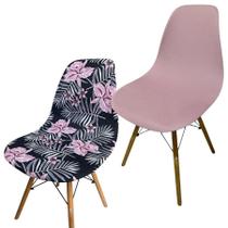 Kit 2 Capa Cadeira Charles Eames Eiffel Pé Palito Malha