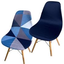 Kit 2 Capa Cadeira Charles Eames Eiffel Pé Palito Malha