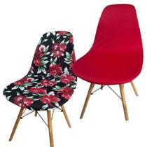 Kit 2 Capa Cadeira Charles Eames Eiffel Pé Palito Malha