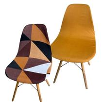 Kit 2 Capa Cadeira Charles Eames Eiffel Pé Palito Malha