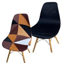 Kit 2 Capa Cadeira Charles Eames Eiffel Pé Palito Malha Kit 2 Capa Cadeira Charles Eames Eiffel Pé Palito Malha