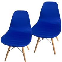 Kit 2 Capa Cadeira Charles Eames Eiffel Pé Palito Malha Lisa