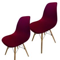 Kit 2 Capa Cadeira Charles Eames Eiffel Pé Palito Malha Lisa