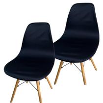 Kit 2 Capa Cadeira Charles Eames Eiffel Pé Palito Malha Lisa Kit 2 Capa Cadeira Charles Eames Eiffel Pé Palito Malha Lisa