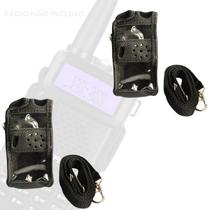 Kit 2 Capa com Alça e Clip Para Radio Comunicador UV5R UV5RA