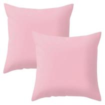 Kit 2 Capa de Almofada 40 x 40 Malha Lisa com Zíper