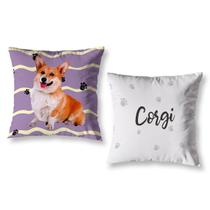 Kit 2 Capa de Almofada 40cm x 40cm Pet Decorativas Estampadas Digital Coloridas Sala Sofá Quarto
