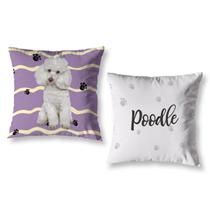 Kit 2 Capa de Almofada 40cm x 40cm Pet Decorativas Estampadas Digital Coloridas Sala Sofá Quarto