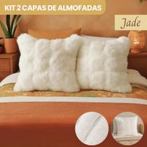 Kit 2 Capa De Almofada Jade Sofisticada 45X45Cm Pelúcia Wave Kit 2 Capa De Almofada Jade Sofisticada 45X45Cm Pelúcia Wave