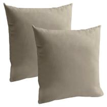 Kit 2 Capa de Almofada Suede 45 x 45 com Zíper Veludo Liso