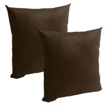Kit 2 Capa De Almofada Suede 45 X 45 Com Zíper Veludo Liso