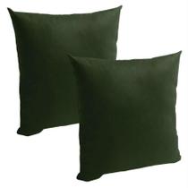Kit 2 Capa De Almofada Suede 45 X 45 Com Zíper Veludo Liso
