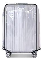 Kit 2 Capa De Plástico Para Mala Viagem Média Transparente