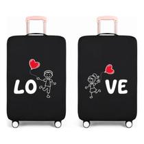 Kit 2 Capa Dia Dos Namorados Love Viagem Protetora Bagagem MalaTravel Aeroporto Casal Fecho Simples Kit 2 Capa Dia Dos Namorados Love Viagem Protetora Bagagem MalaTravel Aeroporto Casal Fecho Simples
