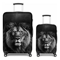 Kit 2 Capa Mala Leao De Juda Protetora Identificadora Travel Viagem Bagagem Elastano Poliester Top