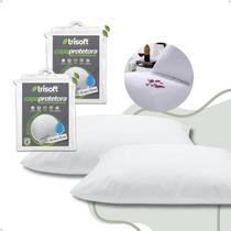 Kit 2 Capa Protetora de Travesseiro 50x70 Antialérgica Impermeável