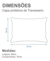 Kit 2 Capa Protetora para Travesseiro Malha Algodão Protetor Impermeável Kacyumara 50X70 Antiácaros