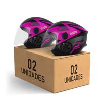 Kit 2 Capacete Aberto Etceter Open Moto Masculino Feminino Segurança