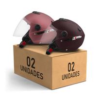 Kit 2 Capacete Aberto New Atomic Elite Masculino Feminino Pro Tork