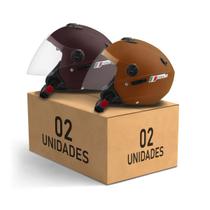 Kit 2 Capacete Aberto New Atomic Elite Masculino Feminino Pro Tork