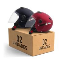 Kit 2 Capacete Aberto New Atomic Elite Masculino Feminino Pro Tork