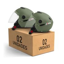 Kit 2 Capacete Aberto New Atomic Elite Masculino Feminino Pro Tork