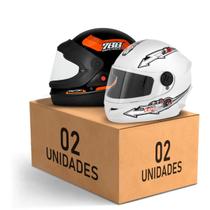 Kit 2 Capacete Fechado Sport Moto 788 + Liberty 4 Kids Feminino Masculino