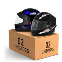 Kit 2 Capacete Fechado Sport Moto 788 + Liberty 4 Kids Feminino Masculino