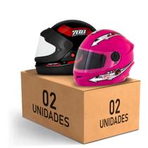 Kit 2 Capacete Fechado Sport Moto 788 + Liberty 4 Kids Feminino Masculino