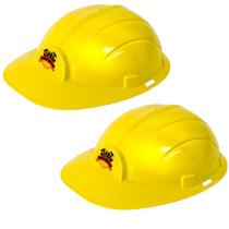 Kit 2 Capacetes de Brinquedo Infantil Construtor Adulto Tamanho Único