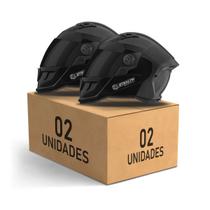 Kit 2 Capacetes Fechados Stealth Solid Brilhante Viseira Fumê Feminino Masculino Pro Tork Segurança Proteção