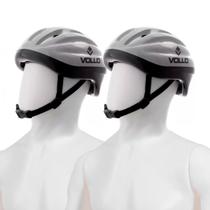 Kit 2 Capacetes Infantil Ciclismo Skate Patins Patinete Vollo (P CINZA + CINZA) Kit 2 Capacetes Infantil Ciclismo Skate Patins Patinete Vollo (P CINZA + CINZA)