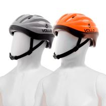 Kit 2 Capacetes Infantil Ciclismo Skate Patins Patinete Vollo (P LARANJA + CINZA) Kit 2 Capacetes Infantil Ciclismo Skate Patins Patinete Vollo (P LARANJA + CINZA)