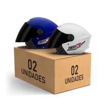 Kit 2 Capacetes New Liberty 3 Aberto Viseira Fumê Pro Tork Masculino Feminino Proteção Moto Segurança Conforto
