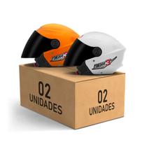 Kit 2 Capacetes New Liberty 3 Aberto Viseira Fumê Pro Tork Masculino Feminino Proteção Moto Segurança Conforto