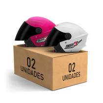Kit 2 Capacetes New Liberty 3 Aberto Viseira Fumê Pro Tork Masculino Feminino Proteção Moto Segurança Conforto Kit 2 Capacetes New Liberty 3 Aberto Viseira Fumê Pro Tork Masculino Feminino Proteção Moto Segurança Conforto